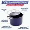 Blue Diamond 8QT Diamond Infused Ceramic Nonstick Stockpot with Lid, Blue, 8QT Stockpot with Lid (Pack of 2)