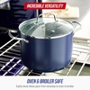 Blue Diamond 8QT Diamond Infused Ceramic Nonstick Stockpot with Lid, Blue, 8QT Stockpot with Lid (Pack of 2)