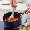 Blue Diamond Induction Diamond Ceramic Non-Stick 16 cm / 1.58 Litre Saucepan with Glass Lid, PFAS-Free, Induction Safe, Dishwasher Safe, Oven Safe, Blue