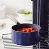 Blue Diamond Induction Diamond Ceramic Non-Stick 18 cm / 2.13 Litre Saucepan with Glass Lid, PFAS-Free, Induction Safe, Dishwasher Safe, Oven Safe, Blue